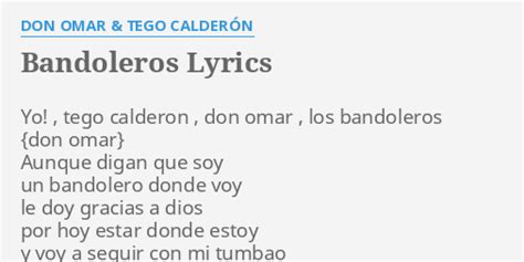 bandoleros lyrics|Bandoleros